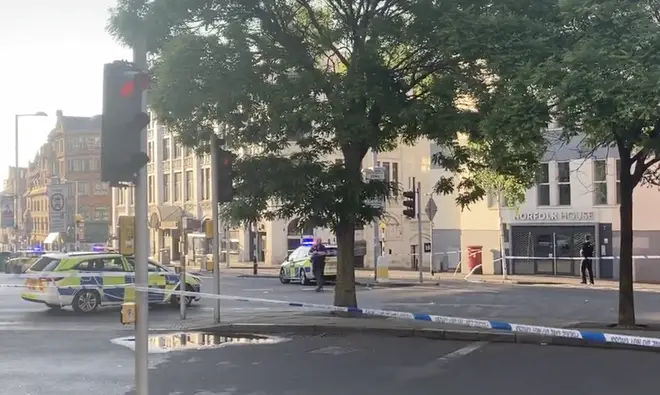 A major police response was in place in Nottingham this morning
