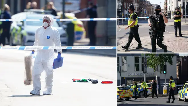 Three have been killed and others injured after a van tried to run people down in Nottingham