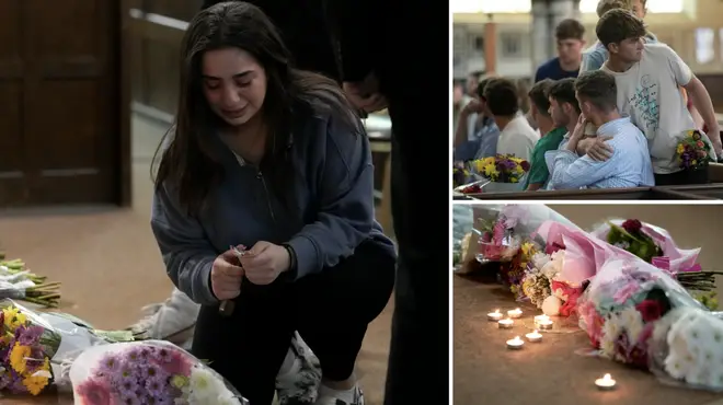 Residents were visibly distraught as they paid tribute to the victims of the Nottingham attack