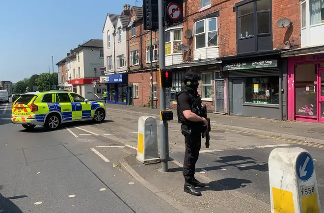 Armed police deployed to Nottingham