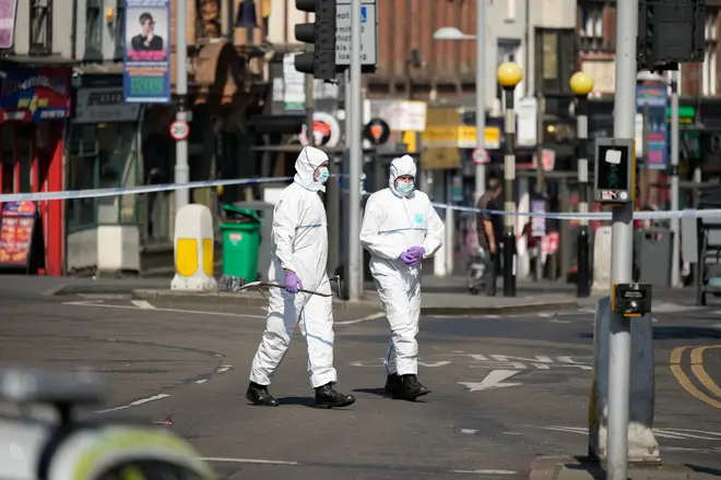 Forensic officers in Nottingham