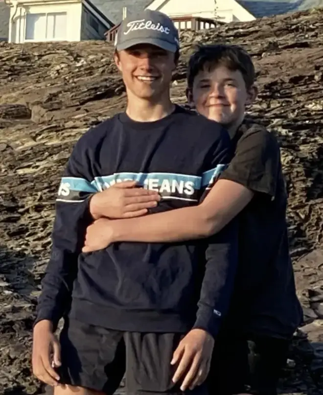 Barnaby Wallace, pictured with his younger brother, in an image issued by his devastated family