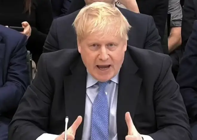 Boris Johnson appearing before the privileges committee