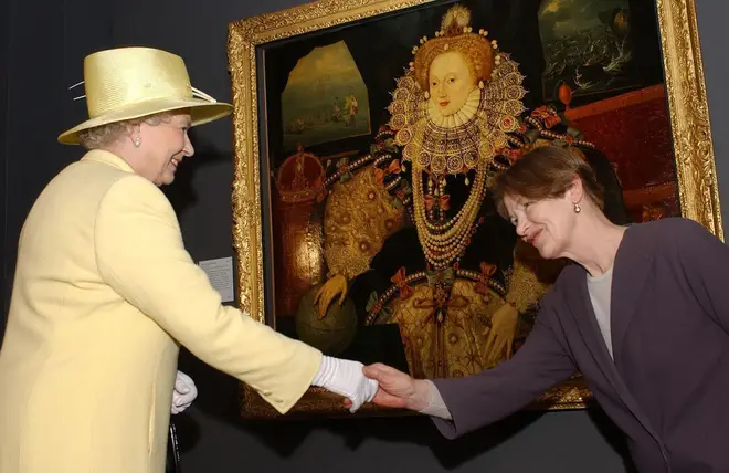 Glenda Jackson meeting the Queen