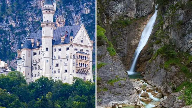 One of the women died after being thrown off the bridge into a ravine near the world famous German castle