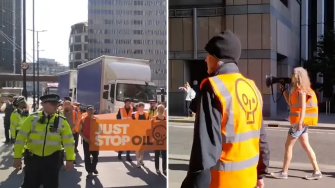 Just Stop Oil protesters have been slow marching again on Friday