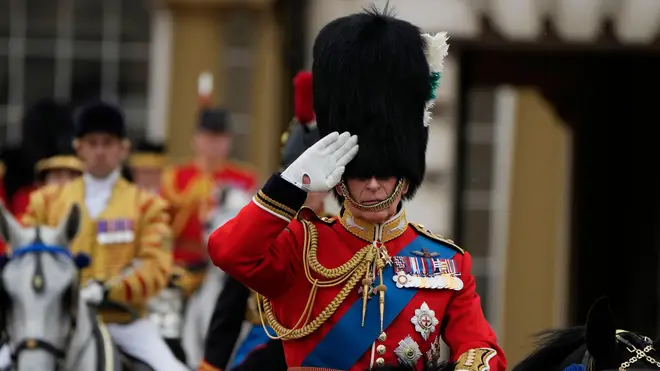 King Charles leaving Buckingham Palace