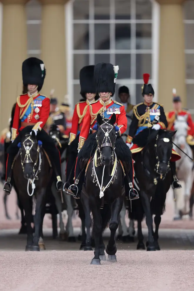 The royals leaving Buckingham Palace