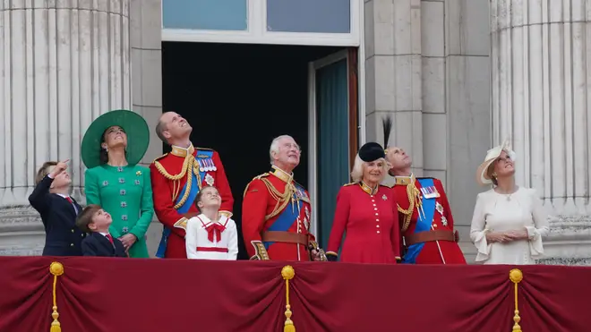 The royals appeared on the balcony of Buckingham Palace