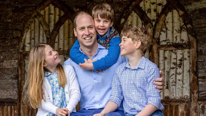 William with George, Charlotte and Louis