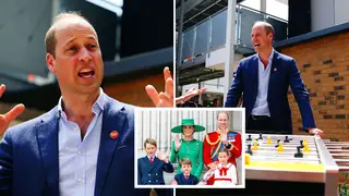 William during the opening of Centrepoint's Reuben House in London and at Buckingham Palace with his family.