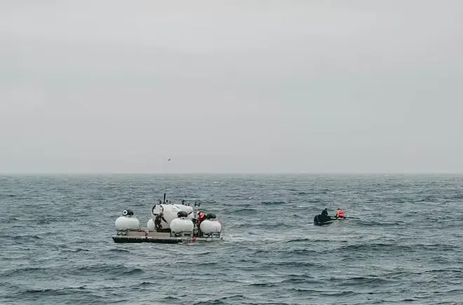 This is the last sighting of the submersible, Titan, posted by Hamish Harding's company, who is onboard