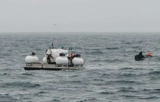 The final picture of the missing sub seen above water before the mission was launched
