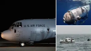 Thee US Air Force cargo planes (stock image, L) have delivered an array of rescue equipment