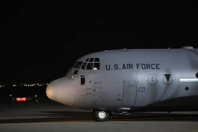 Vital equipment arrived on US Air Force planes (stock)