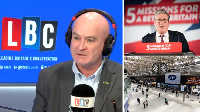 RMT's Mick Lynch speaks to LBC's Nick Ferrari on Wednesday