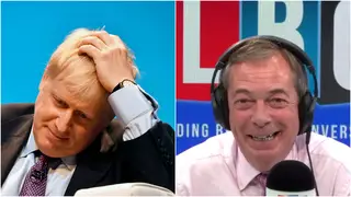 Nigel Farage was discussing Mr Johnson's refusal to attend a TV debate.