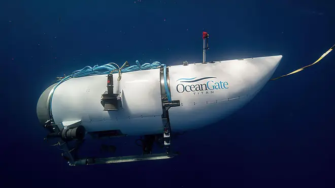 The Titan submersible in the ocean