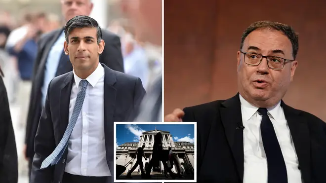 Rishi Sunak has backed the Bank of England's interest hike to curb inflation