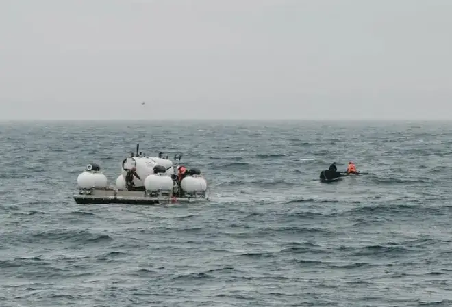 The final picture of the Titan submersible before it was lost.