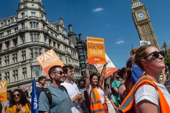 The strikes earlier this month saw doctors descend on Westminster to protest