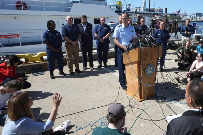 The US coastguard announced the death of five passengers on the Titan on Thursday.