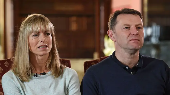 Missing Madeleine's parents Kate and Gerry McCann are pictured during a TV interview in 2017