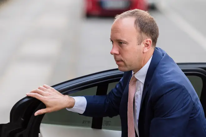 Matt Hancock arriving at the inquiry on Tuesday