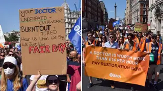 Doctors on strike earlier this month