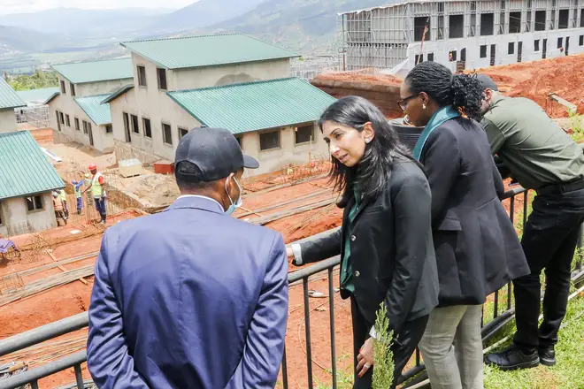 Home Secretary Suella Braverman visits Bwiza Riverside Houses in Kigali