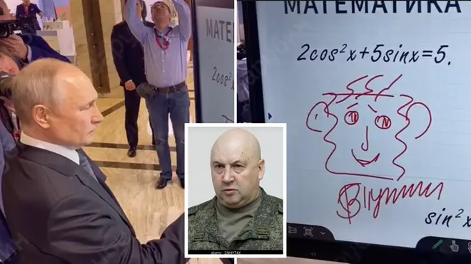 Vladimir Putin has drawn a smiley face as his regime continues to 'clean house'