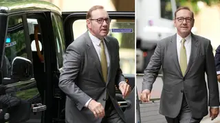 Kevin Spacey arriving at court to face sex offence charges