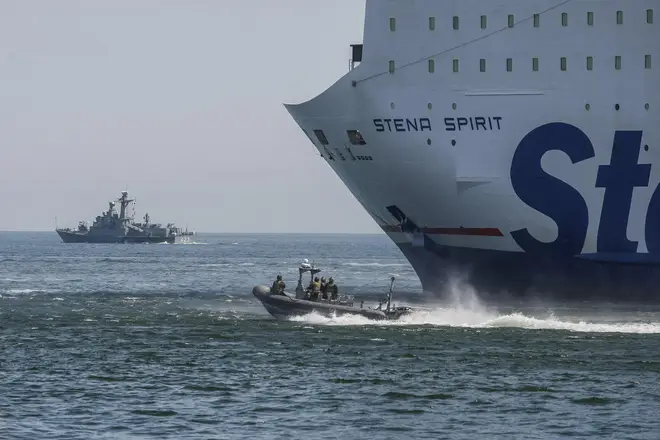 NATO was called in to assist as part of the search and rescue operation after the child fell of the Stena Spirit
