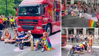 Just Stop Oil activists disrupt London Pride parade, labelling sponsor 'world's biggest plastic polluter'