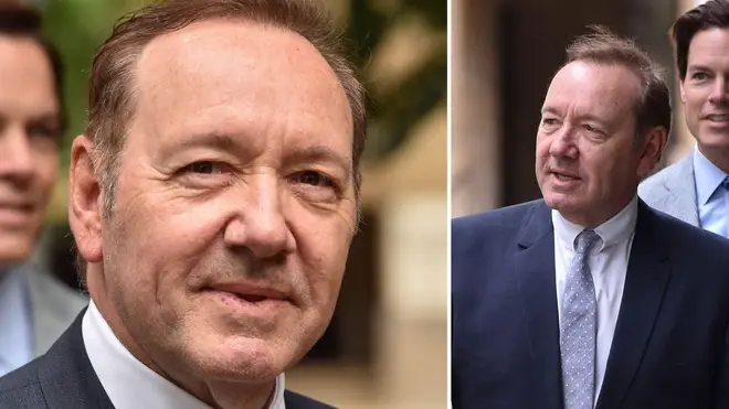 Kevin Spacey had a "panicked" look on his face after a man he met in a pub rejected him