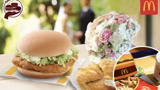 The wedding package includes 100 chicken nuggets and 100 cheeseburgers