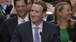 Mark Zuckerberg at the Senate hearing
