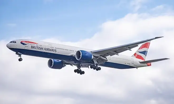 The incident happened on a BA flight from Gatwick on Monday