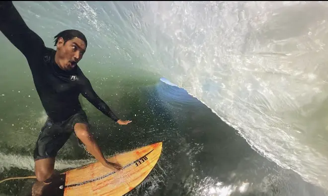 Mikala Jones was known for bringing his GoPro on surfs to capture stills.