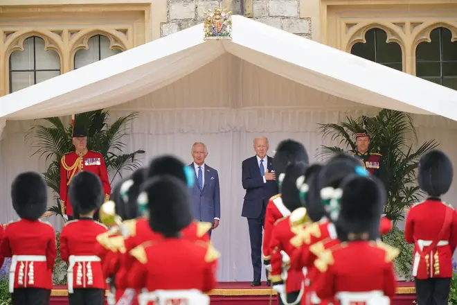 King Charles and Joe Biden at Windsor Castle