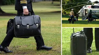 A White House military aide carries the nuclear football