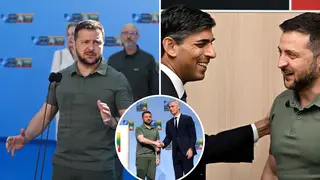 Volodymyr Zelenskyy with world leaders at the Nato summit