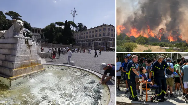 The Cerberus heatwave has seen temperatures soar to 45C in some parts of Europe