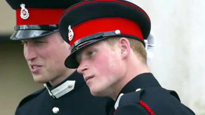 William and Harry (pictured in military uniform) both served in the army