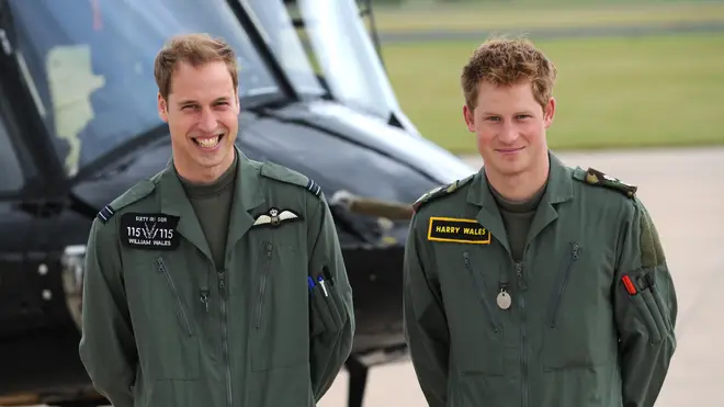 William (left) trained at the Royal Military Academy (Sandhurst) for seven years