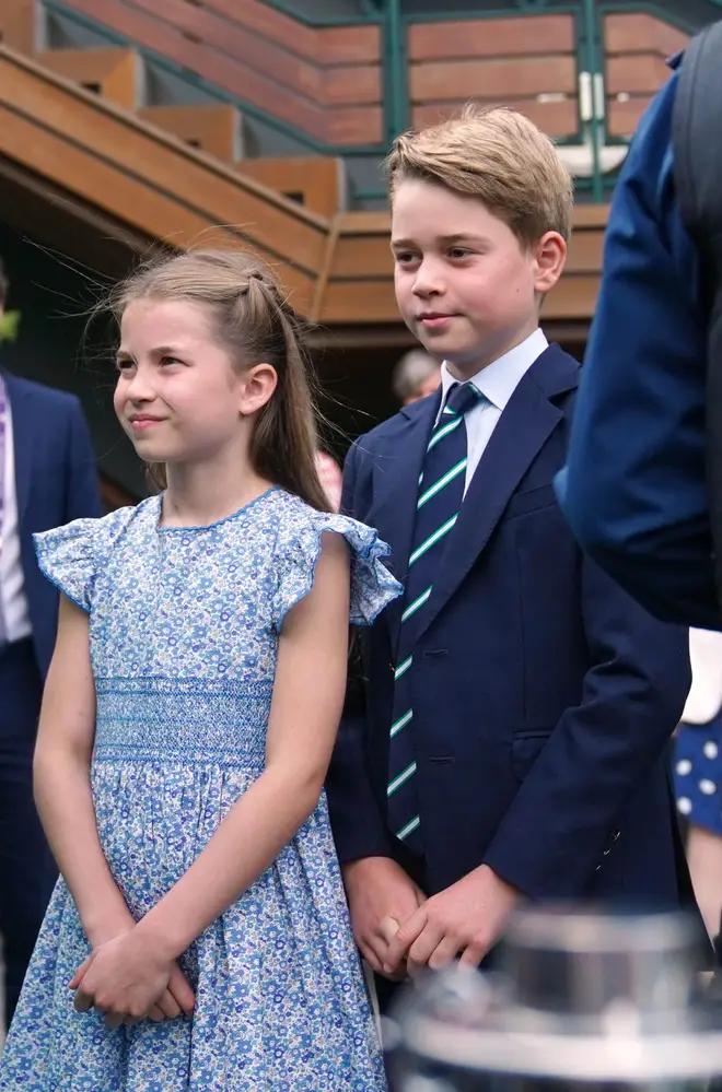 Prince George and Princess Charlotte arrive on day fourteen