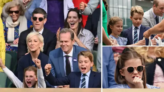 The royals arrived on the final day of Wimbledon for the men's final