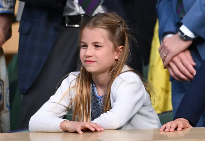 Princess Charlotte in the Royal Box for the Wimbledon final