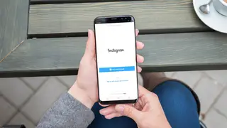 Instagram login form with login with Facebook option