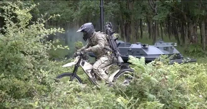 The British Army is conducting trials using a £6,500 off-road electric bike called the Stealth H-52